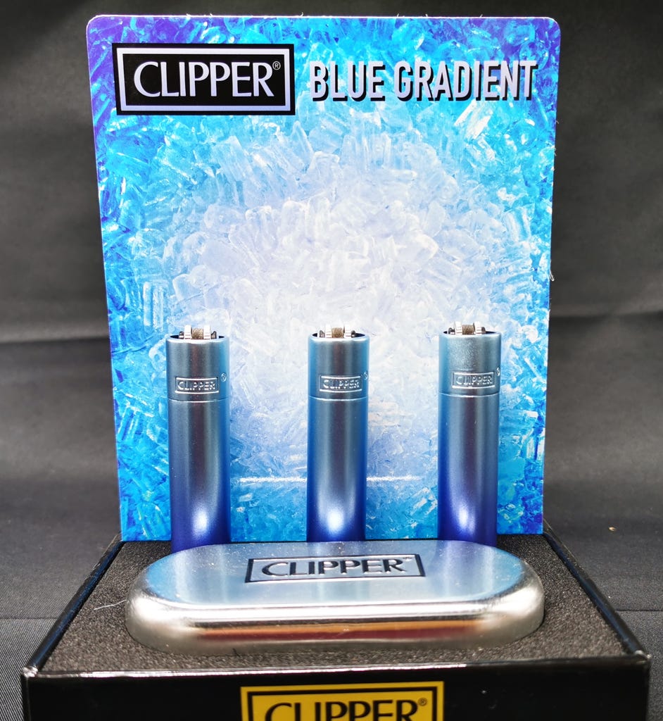 CLIPPER MICRO METAL BLU GRADIENT SINGOLO (X1) - Ingrosso