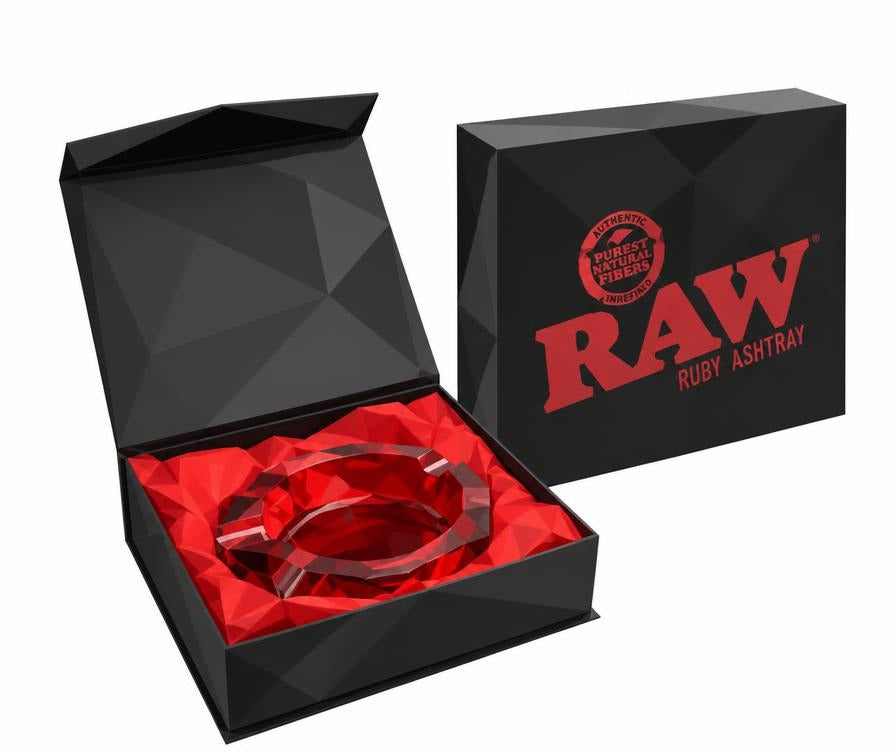 RAW Kristallglas Aschenbecher “Ruby“