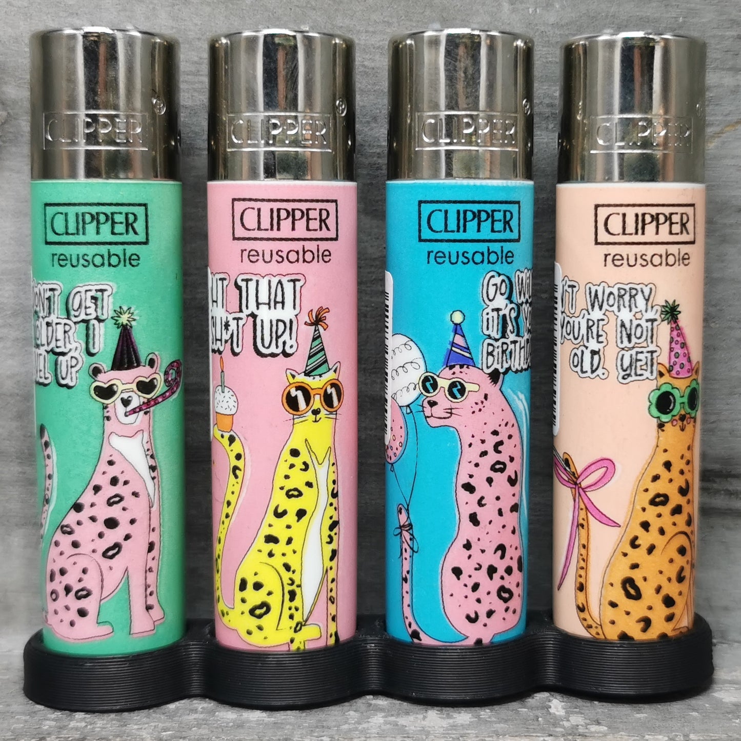 Clipper "Birthday Leopard" 4er Serie