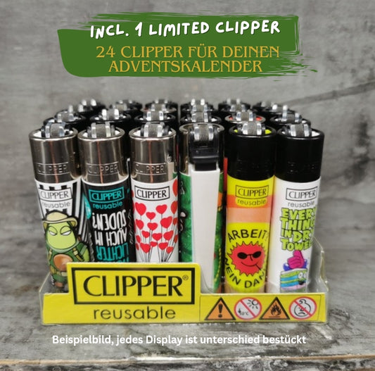 Adventskalender nur"Inhalt" mit 24 Clipper incl. 1 Limited Clipper