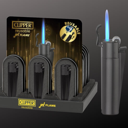 Clipper Jet Flame "Black Matt" m. Reibrad incl. Box