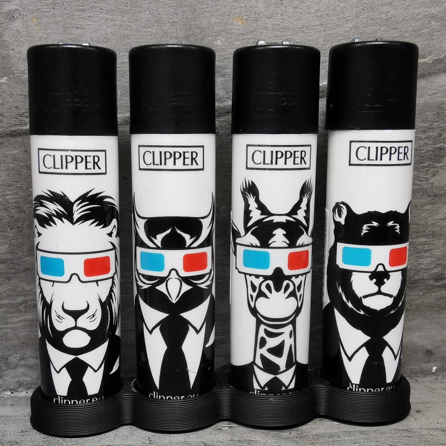 Clipper "3D Animals" 4er Serie  Red Pin