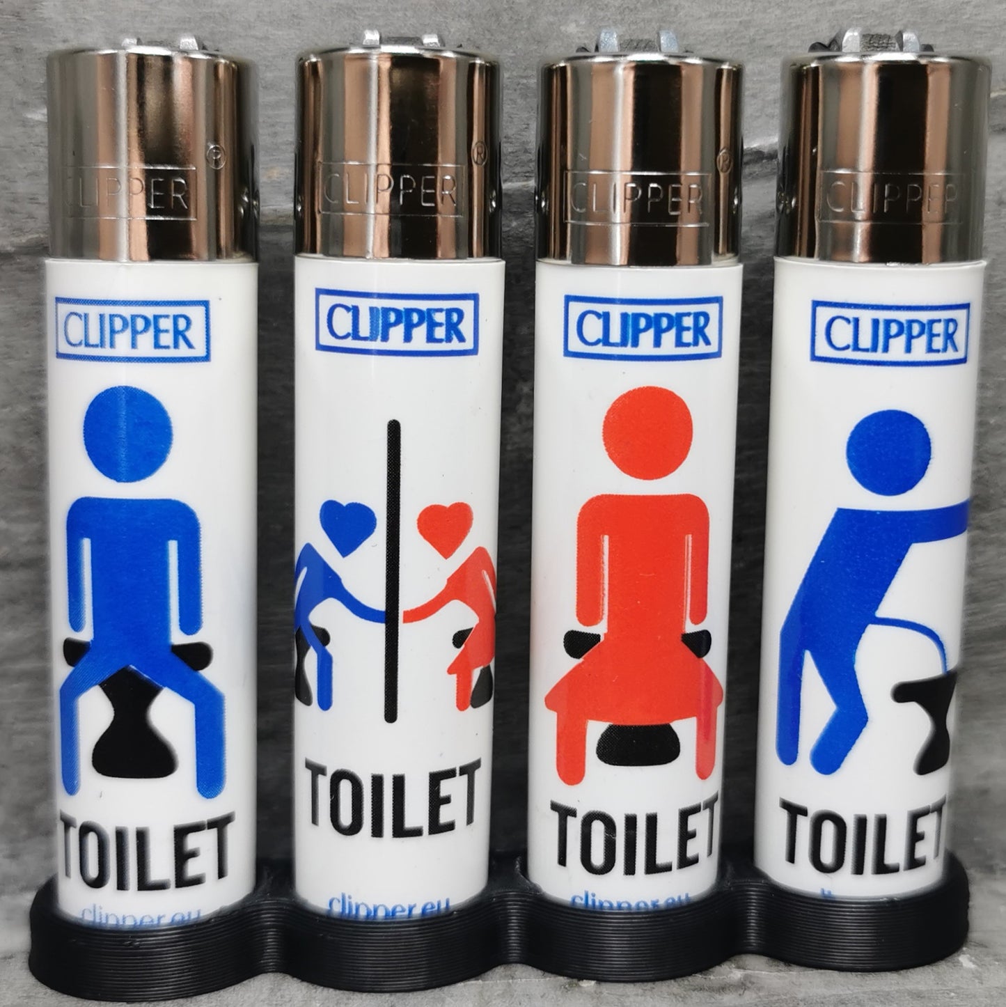 Clipper "Toilet Statements" 4er Serie Red Pin