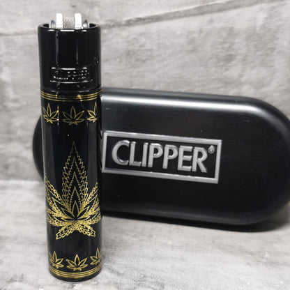 Clipper Metall "Leaves Silhouette" incl. Box